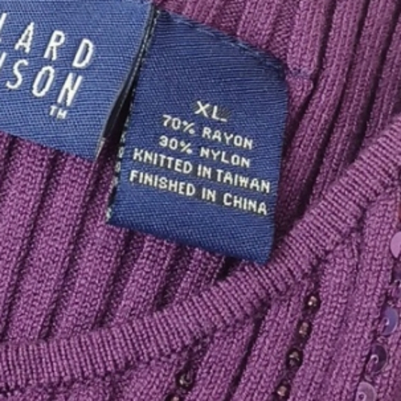 ❤️Bundle Only❤️ HILLARD & HANSON Purple Sequin Sparkly Knit Tank - Picture 6 of 11